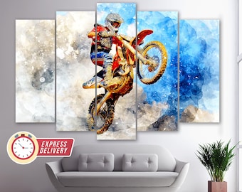 Motocross Canvas Print, Dirt Bikes Wall Art, Biker Gift, Motocross Wall Art, Dirt Bikes Canvas, Motocross Gift, Motocross Photo, Bike Poster