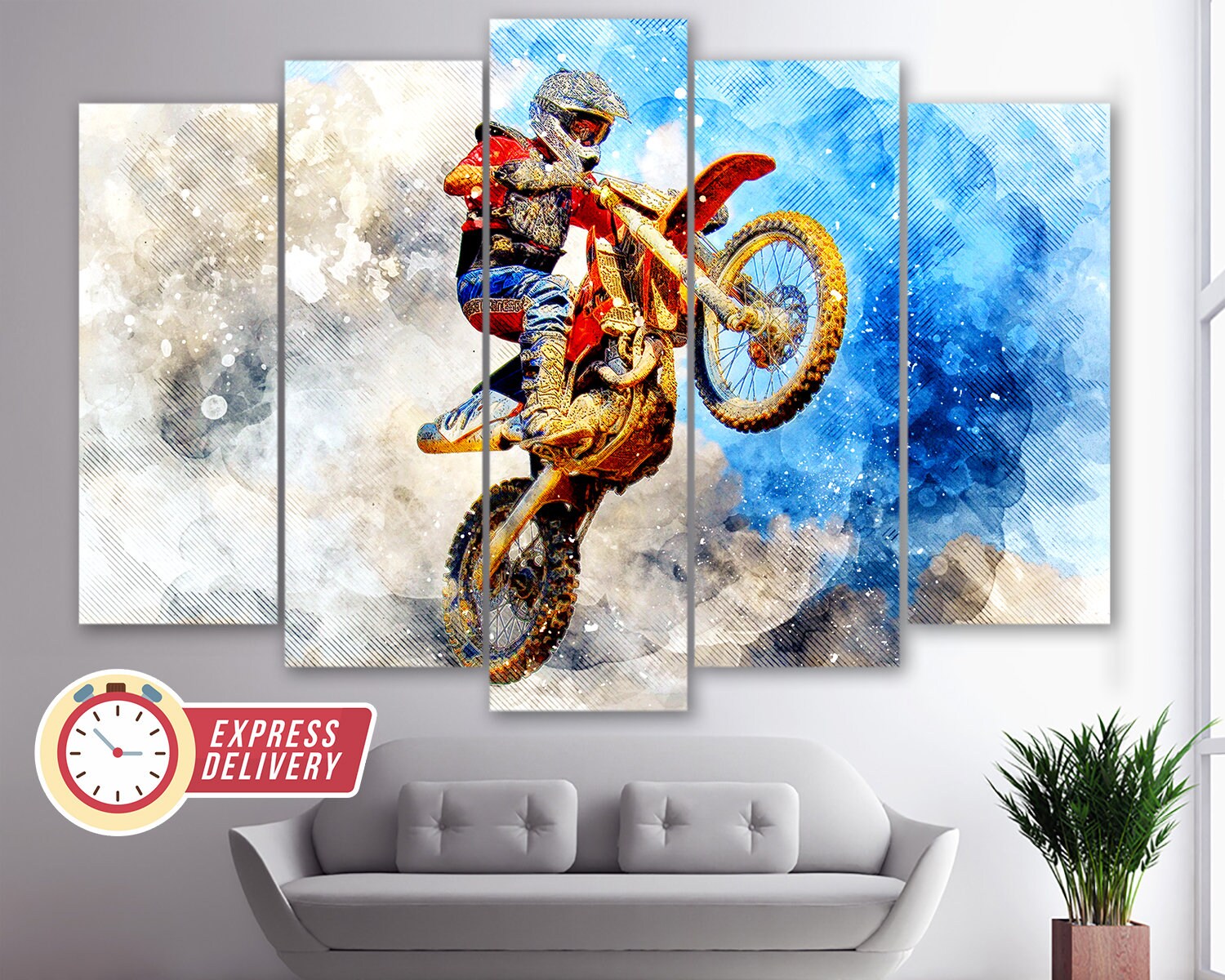 Money Can't Buy Happiness Dirt Racing Canvas US ONLY!