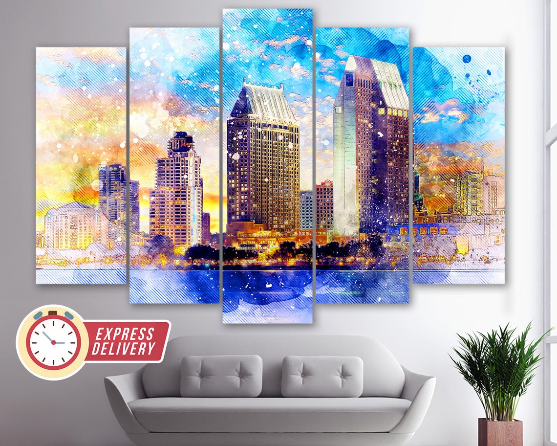 San Diego Canvas Print San Diego Wall Art San Diego Canvas Etsy