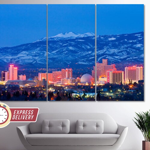 Reno Map Minimalist Map Reno Print Reno Poster Reno Art Etsy