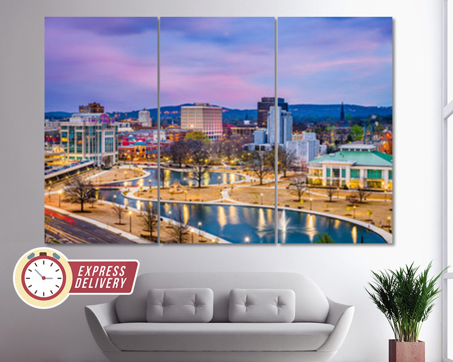 Huntsville Skyline Huntsville Canvas Huntsville Wall Art Etsy
