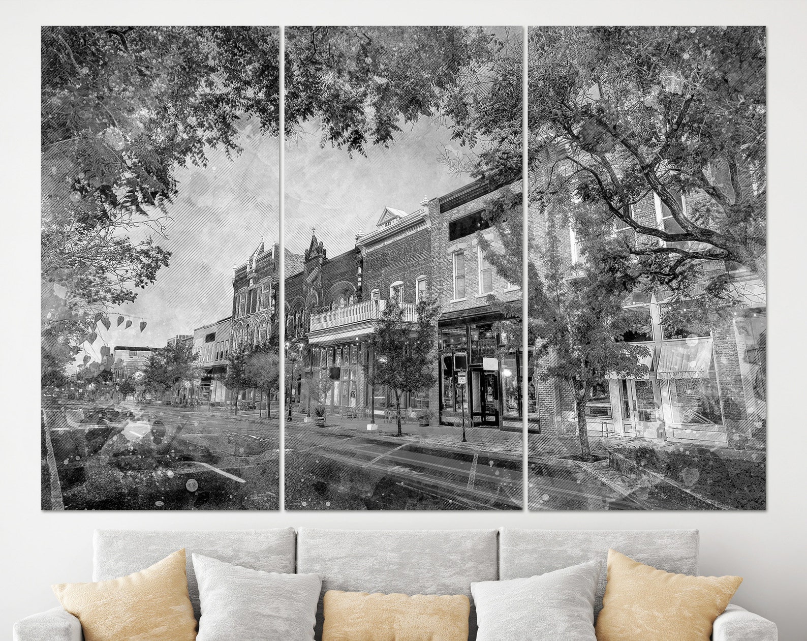 Provo Downtown Utah Canvas Art Utah Wall Art Provo Print Etsy