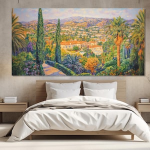 Scenic Beverly Hills Landscape Canvas Print, Beverly Hills Wall Art, California Canvas Print, Beverly Hills Poster