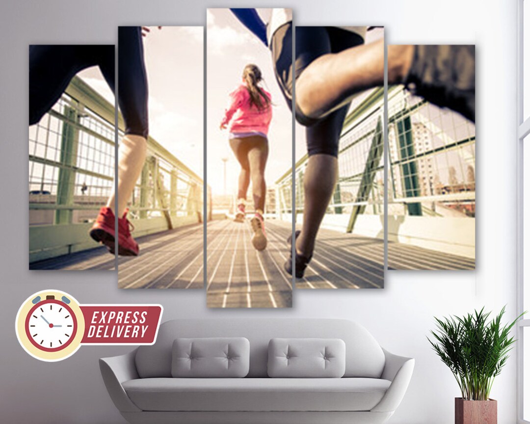 Running Wall Art Running Motivation Canvas Print Runner Etsy