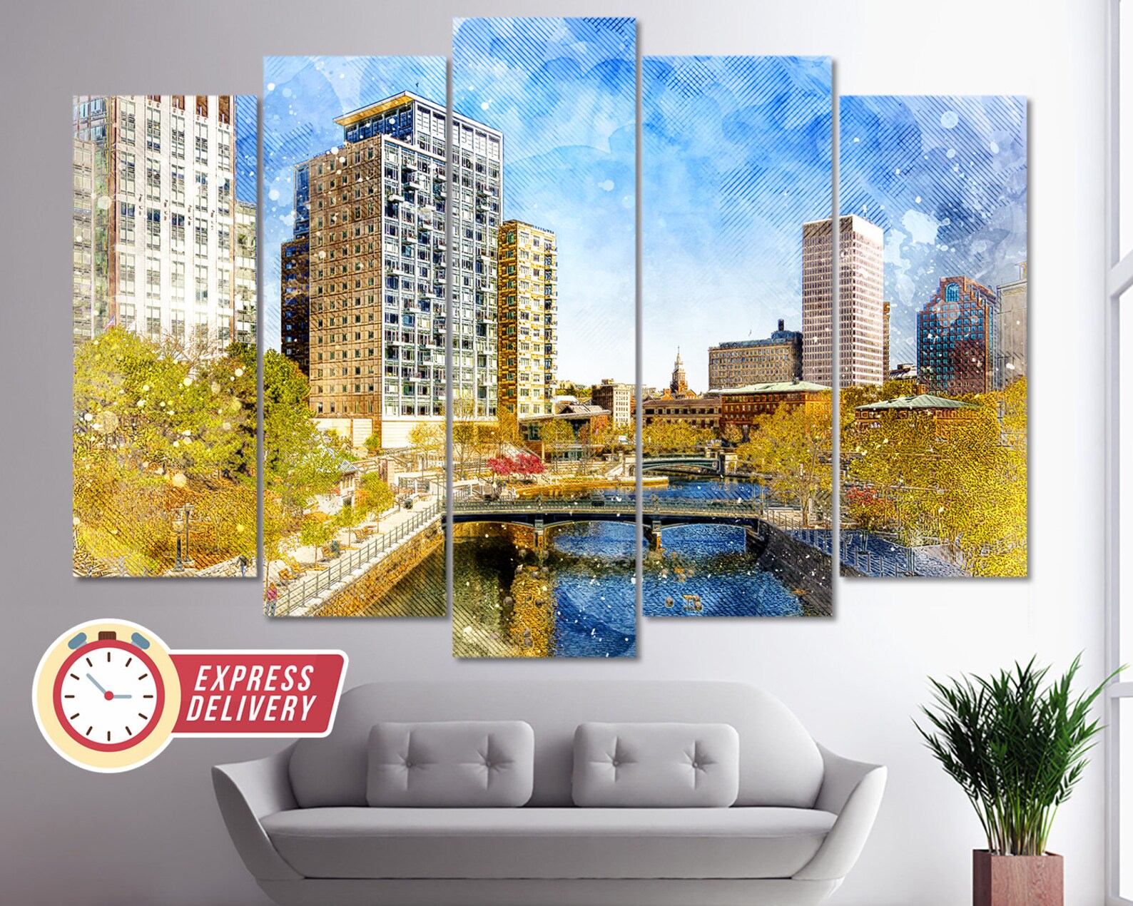 Providence Painting Providence Wall Art Providence Canvas - Etsy