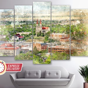 Helena Chapel, Helena Downtown, Helena Canvas Art, Helena Skyline, Helena Wall Art, Helena Art, Montana Canvas, Helena Poster, Helena Photo