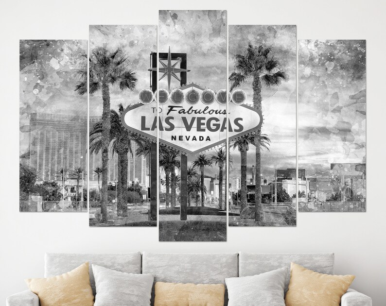 to Las Vegas Canvas Print Las Vegas Wall Art Las Etsy
