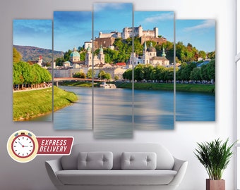 Salzburg Skyline, Salzburg Canvas Print, Salzburg Wall Art, Salzburg Canvas Art, Salzburg Photo, Austrian Gift, Salzburg Wall Decor, Austria