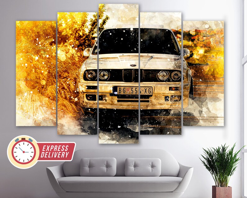 Classic BMW E30 Canvas Print, BMW Wall Art, BMW Canvas Art, Bmw Poster, Bmw Wall Decor, Vintage Bmw, Bmw Print, Bmw Paintings, Retro Bmw image 5