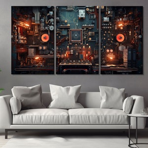 Chip Canvas Print, Motherboard Painting, Circuit Canvas Print, System Administrator Gift, Computer Wall Art, Computer Chip Poster image 5