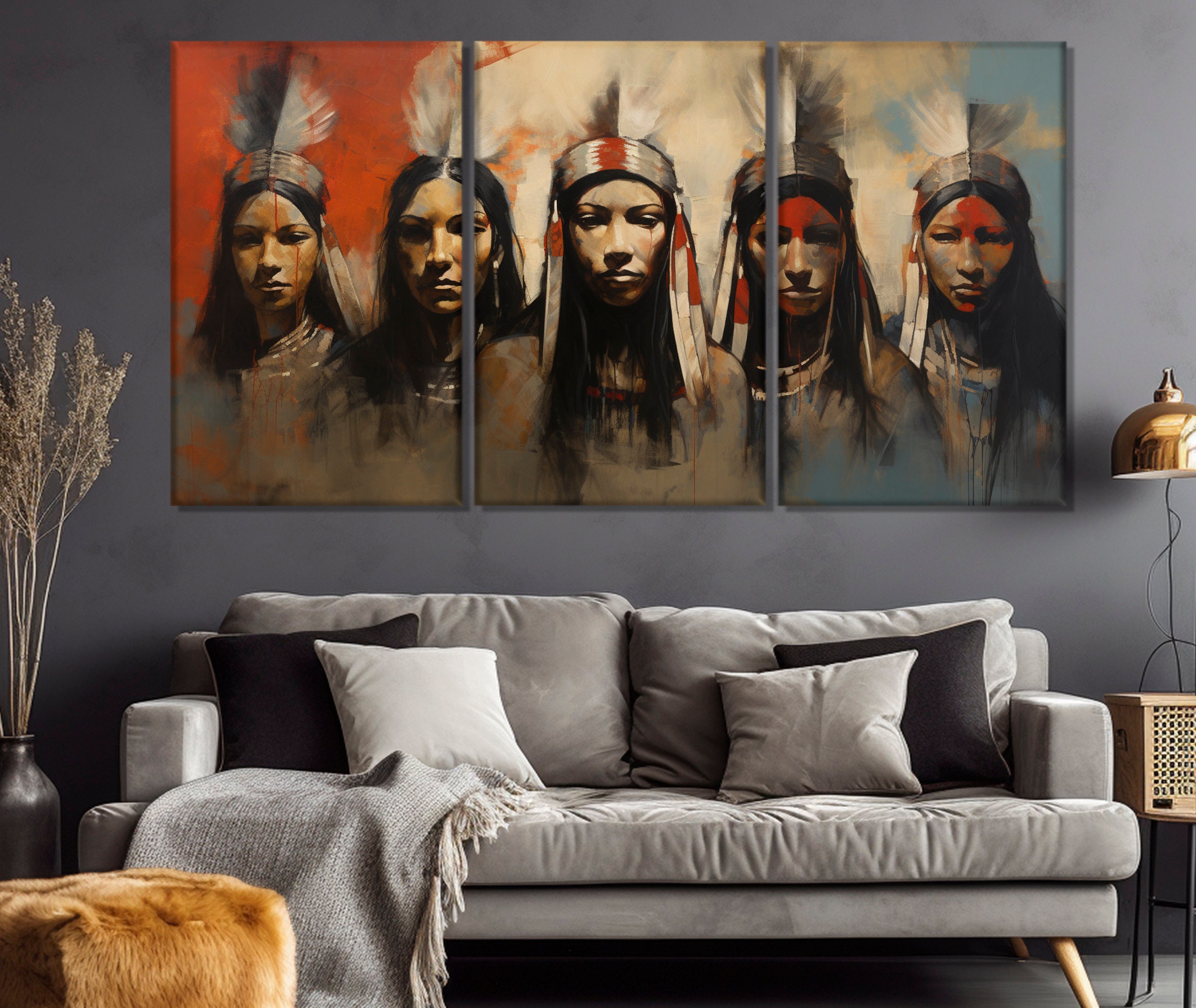Native American Wall Art, First Nations Women Canvas Print, First ...
