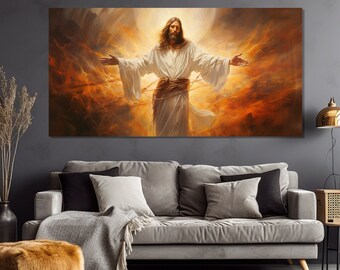 Jesus Christ Canvas Print, Holy Bible Canvas Wall Art, Jesus Christ Painting, Religious Gift, Roman Catholic Painting, Jesus Wall Art
