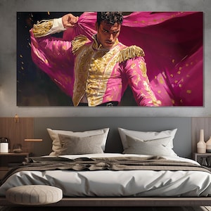 Brutal Toreador Canvas Print, Bullfighter Poster, Corrida Wall Art, Spanish Matador Poster, Corrida Poster, Toreador Painting, Corrida Print
