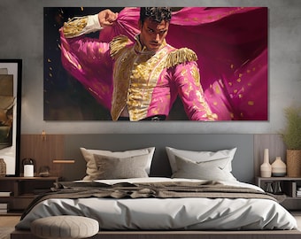 Brutal Toreador Canvas Print, Bullfighter Poster, Corrida Wall Art, Spanish Matador Poster, Corrida Poster, Toreador Painting, Corrida Print