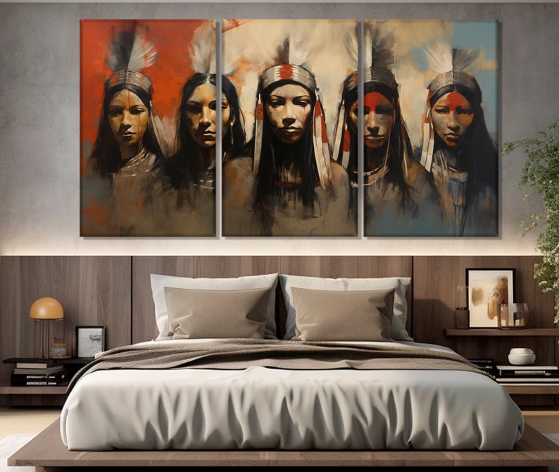 Native American Wall Art, First Nations Women Canvas Print, First ...