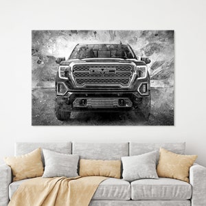 GMC Sierra Truck Canvas Print, Off Road Wall Art, GMC Wall Art, GMC Canvas Art, Gmc Pickup, Gmc Fan Gift image 4