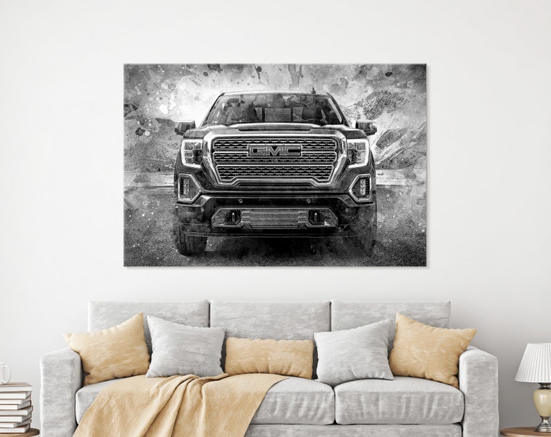 GMC Sierra Truck Canvas Print, Off Road Wall Art, GMC Wall Art, GMC Canvas Art, Gmc Pickup, Gmc Fan Gift image 4