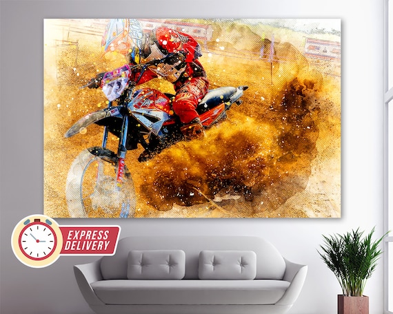 Motocross Canvas Art Dirt Bikes Wall Art Biker Gift Motocross Wall Art Dirt Bikes Canvas Motocross Gift Motocross Poster Bike Photo Etsy UK