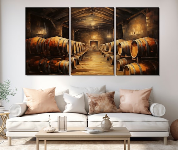 Lienzos Decorativos Bodega Botellas Sótano Cuadro Sobre Lienzo Moderno Vertical 45x80cm Cuadros Decoracion Salon Dormitorio Cocina Cuadros Pared