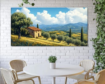 Olivenhain in der Toskana, Gemälde auf Leinwand, Olivenbäume, Olivenbäume, Olivenbäume, Olivenhain Poster, Olivenhain Poster, Olivenhain Poster
