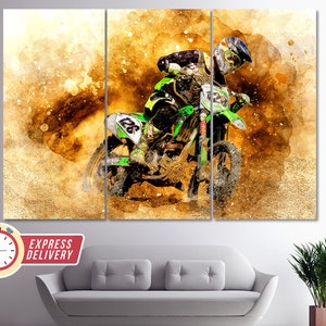 Dirt Bikes Wall Art, Motocross Canvas Art, Biker Gift, Motocross Wall Art, Dirt Bikes Canvas, Motocross Gift, Motocross Poster, Bike Photo