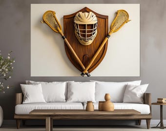 Minimalist Lacrosse Wall Art, Abstract Lacrosse Canvas Art, Lacrosse Player Gift, Lacrosse Poster, Lacrosse Gifts