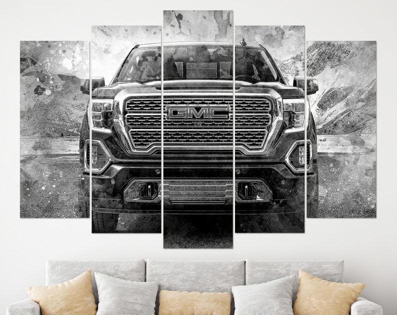 GMC Sierra Truck Canvas Print, Off Road Wall Art, GMC Wall Art, GMC Canvas Art, Gmc Pickup, Gmc Fan Gift image 6