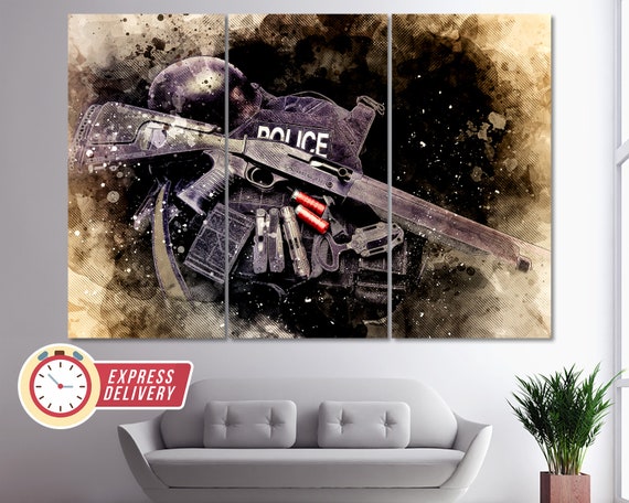 Mossberg 930 Shotgun Canvas Art Police Wall Art Weapon Etsy