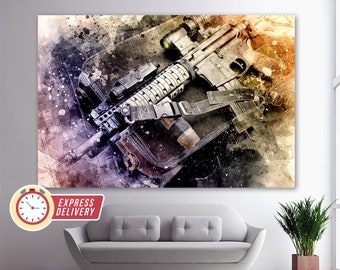 Assault Rifle Poster - Etsy UK