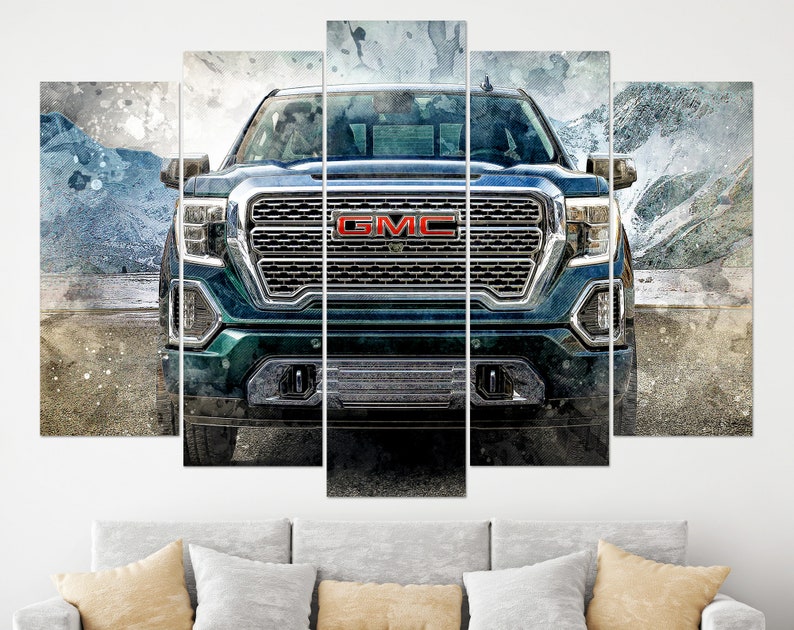 GMC Sierra Truck Canvas Print, Off Road Wall Art, GMC Wall Art, GMC Canvas Art, Gmc Pickup, Gmc Fan Gift image 5