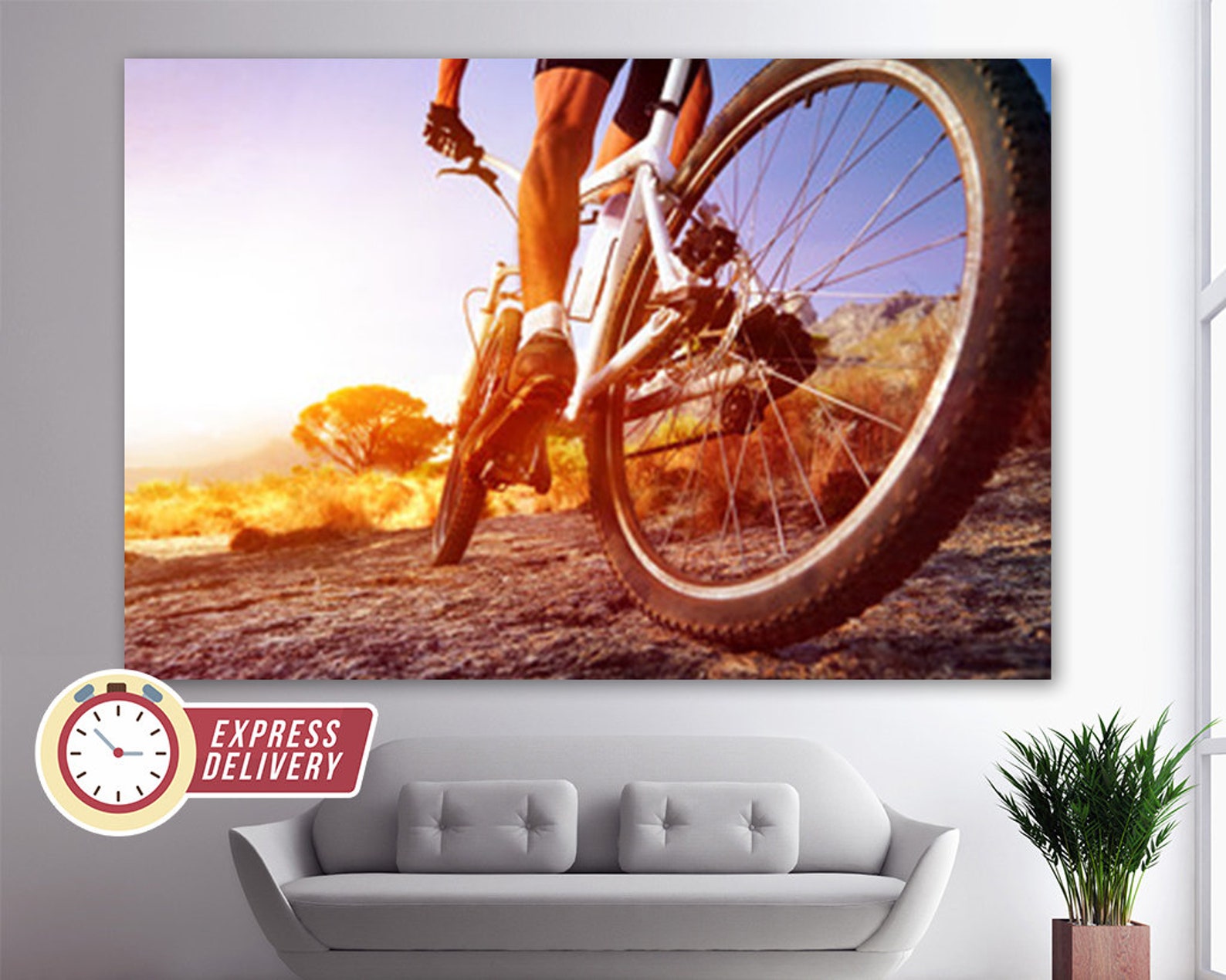 Mountain Bike Canvas Art Cycling Canvas Biking Photo Biker Etsy
