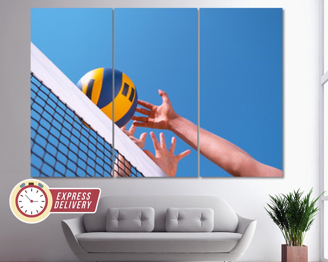 Volleyball Wall Art Volleyball Canvas Print Volleyball Etsy