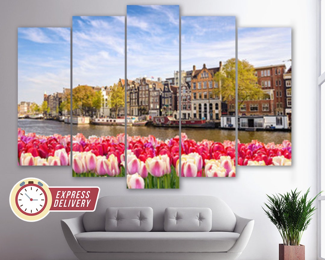 Amsterdam Canvas Print, Amsterdam Skyline, Amsterdam Wall Art ...