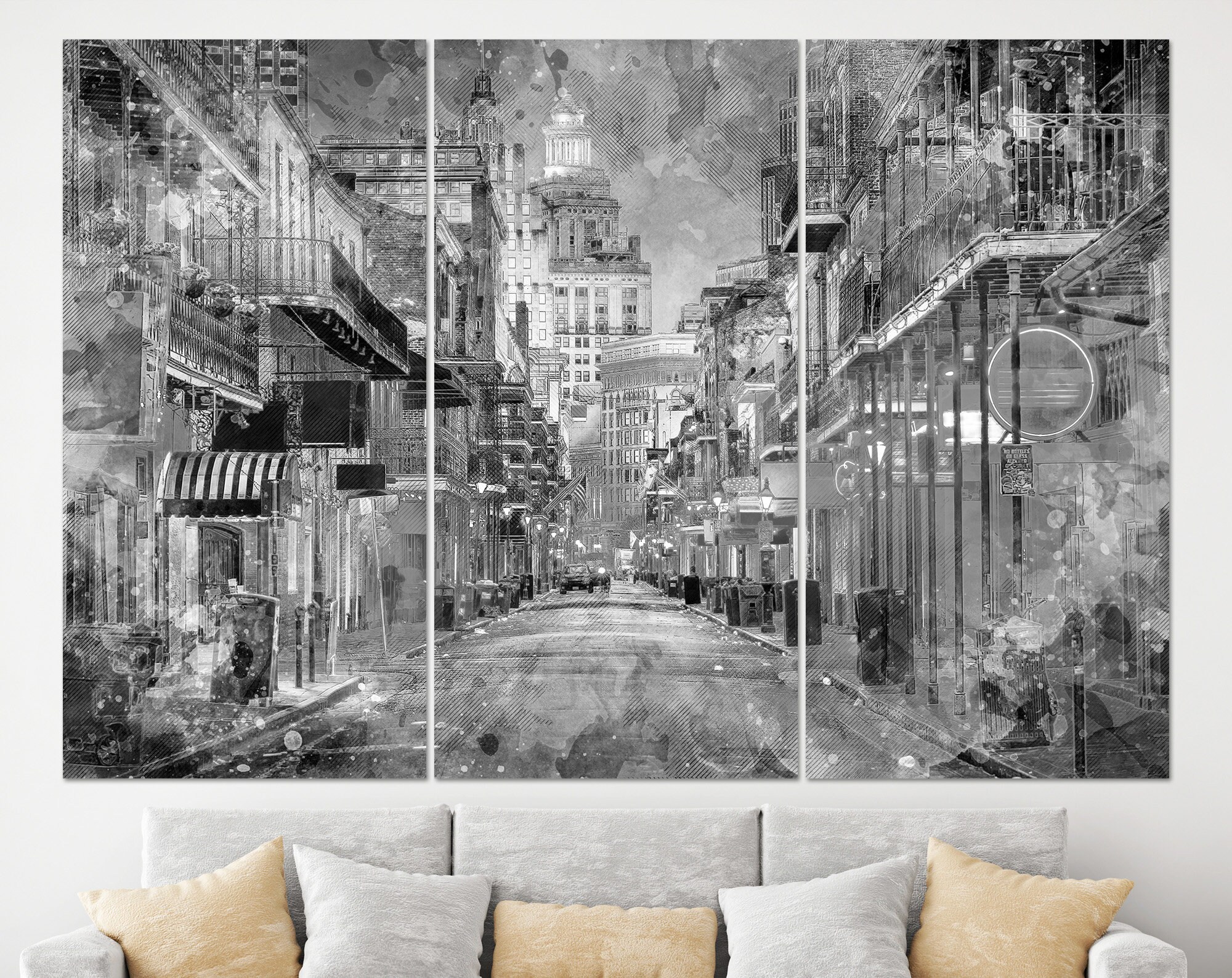 New Orleans Canvas Art New Orleans Wall Art Louisiana Canvas Etsy