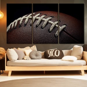 Fußball Ball Leinwand Wandkunst, Fußball Ball Druck, American Football Poster, Retro Fußball Wand-Dekor, Fußball Leinwand Kunst