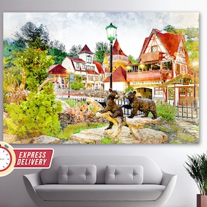 Helen Wall Art, Georgia Canvas Art, Helen Canvas Art, Helen Print, Helen Poster, Helen Photo, Helen Painting, Georgia Wall Art, Helen Gift
