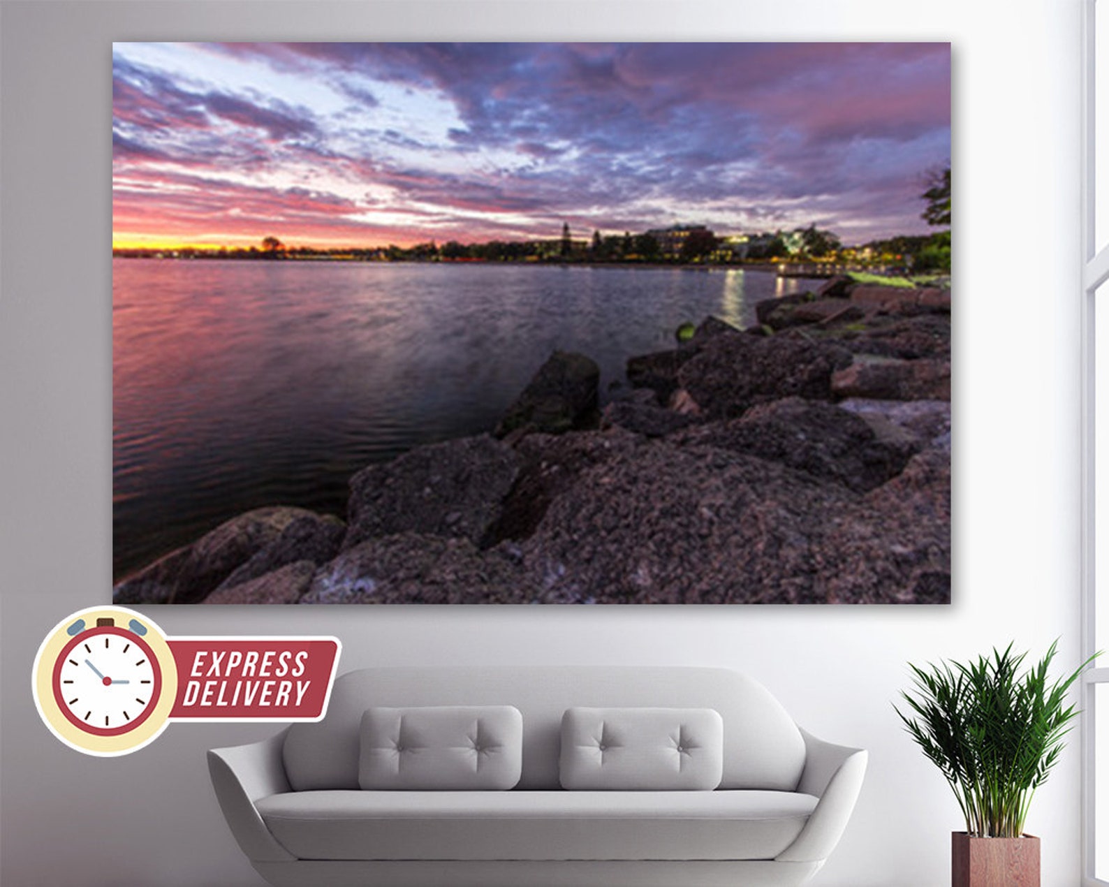 Traverse City Sunrise Canvas Print Michigan Wall Art Grand Etsy
