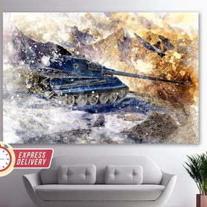 Panzerkampfwagen VIB Tiger II Canvas Print, Military Canvas Art, German Heavy Tank, War Wall Art, Tank Canvas Print, Tank Poster, Tank Print
