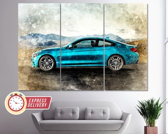 BMW Leinwanddruck, BMW Wandkunst, BMW Leinwand Kunst, Bmw Poster, Bmw Wand-Dekor, Bmw F32, Bmw Druck, Bmw Gemälde, Bmw 4er Leinwand Kunst