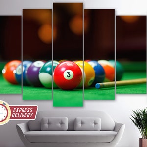 Billiards Canvas Art, Billiards Wall Art, Billiards Balls Photo, Billiards Canvas Print, Billiards Player Gift, Game Billiards Room Decor