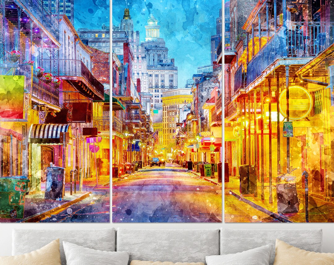 New Orleans Canvas Art New Orleans Wall Art Louisiana Canvas Etsy