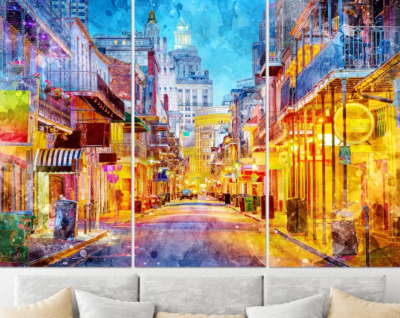 New Orleans Canvas Art New Orleans Wall Art Louisiana Canvas Etsy