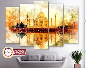 Abstract Taj Mahal Canvas Art, Taj Mahal Photo, Indian Wall Art, Taj Mahal Poster, Taj Mahal Canvas Print, India Canvas, India Print