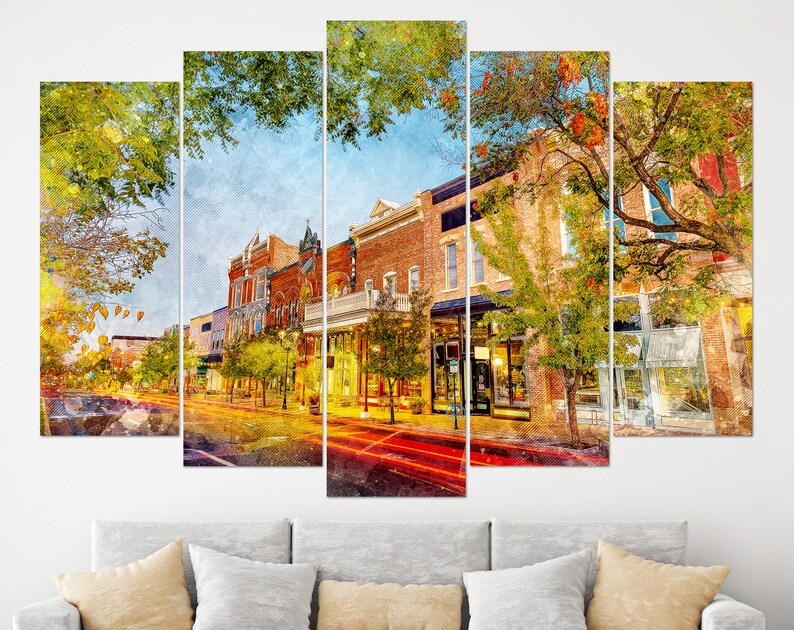 Provo Downtown Utah Canvas Art Utah Wall Art Provo Print Etsy