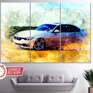 May include: A silver car driving on a dirt road with a watercolor effect. The car is surrounded by a yellow and orange watercolor background.