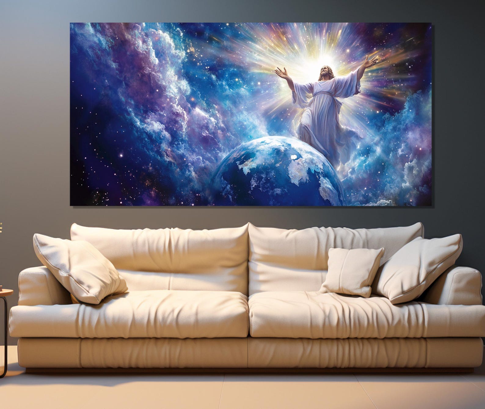 Biblical Scene of the Creation of the World Canvas Print, Religious ...