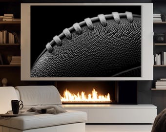 Abstract Football Ball Canvas Print, Football Wall Art, Football Wall Art, Football Poster, Football Fan Gift, Man Cave Poster