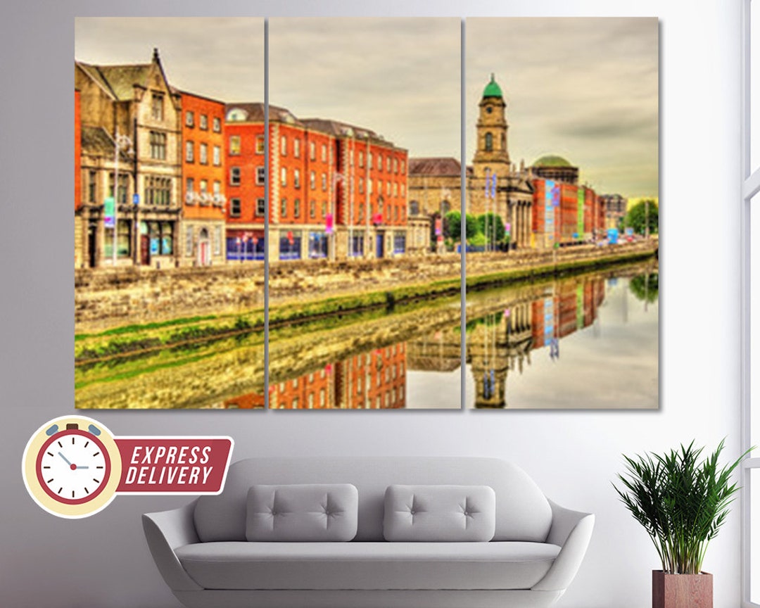 Dublin Wall Art, Dublin Canvas Print, Dublin Skyline, Dublin Canvas Art