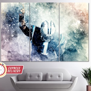 Abstrakter Football Spieler Leinwanddruck, Football Wandkunst, Football Druck, Football Kunst, Football Poster, NFL Fan Geschenk, Football Fan Geschenk