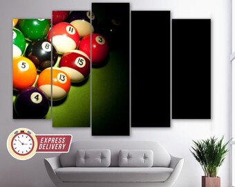 Billiards Canvas Art, Billiards Balls Photo, Billiards Wall Art, Billiards Canvas Print, Billiards Poster, Billiards Room Decor, Game Room